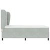 vidaXL Cama tipo Box Spring Gris Claro 200 x 160 cm Poli&eacute;ster