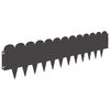 vidaXL Borde de C&eacute;sped 20 uds. 103 x 25 cm Acero Negro