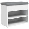vidaXL Zapatero blanco 62x32x50 cm madera de ingenier&iacute;a