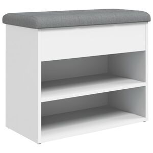 vidaXL Zapatero blanco 62x32x50 cm madera de ingenier&iacute;a