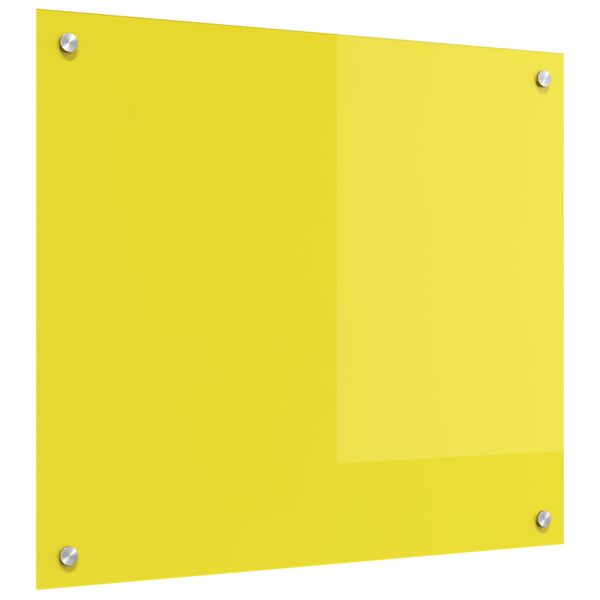 vidaXL Salpicadero de cocina Amarillo 70 x 60 cm vidrio templado