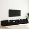 vidaXL Conjunto de mueble de TV 3 pcs Negro 260 x 35 x 40 cm