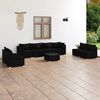 vidaXL Set de muebles de jard&iacute;n 9 pzas y cojines rat&aacute;n sint&eacute;tico negro