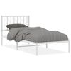 vidaXL Estructura cama sin colch&oacute;n con cabecero metal blanco 90x190 cm