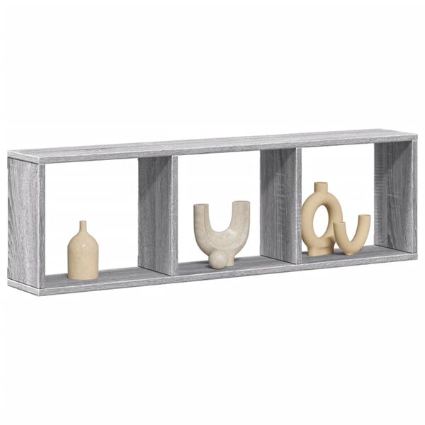 vidaXL Armario de pared madera de ingenier&iacute;a gris Sonoma 100x16x30 cm
