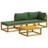 vidaXL Juego de Sof&aacute; 4 uds. Natural Madera de Acacia S&oacute;lida