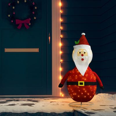 vidaXL Papá Noel de Navidad decorativo con LED tela lujosa 120 cm