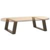 vidaXL Patas para mesa de centro en forma de U (2 unidades, acero natural, 60 x 30-31 cm)
