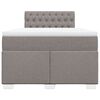 vidaXL Cama box spring con colch&oacute;n tela gris taupe 120x190 cm