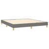vidaXL Cama box spring con colch&oacute;n tela gris oscuro 180x200 cm