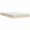 vidaXL Cama box spring con colch&oacute;n tela color crema 120x200 cm