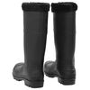 vidaXL Botas de agua con calcetines extra&iacute;bles negro n&uacute;mero 46 PVC