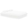 vidaXL Estructura de cama doble sin colch&oacute;n madera maciza blanco