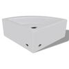 vidaXL Lavabo con rebosadero blanco 45x32x12,5 cm