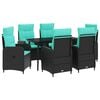 vidaXL Juego de mesa y sof&aacute; con coj&iacute;n con almohada 7 pcs