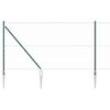 vidaXL Poste de Valla Verde 50 x 1,4 m (malla de 50 mm) Acero y PVC