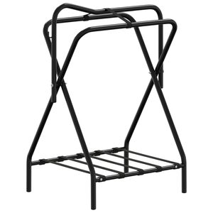 vidaXL Soporte de montura plegable de pie independiente hierro negro
