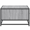 vidaXL Mesa de centro madera ingeniería metal gris Sonoma 90x57x35 cm