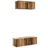 vidaXL Conjunto de mueble de TV 2 piezas montado la pared madera vieja