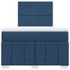 vidaXL Cama box spring con colch&oacute;n tela azul 120x200 cm