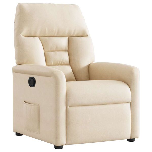 vidaXL Sill&oacute;n reclinable tela de microfibra beige