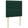 vidaXL Cama box spring con colch&oacute;n terciopelo verde oscuro 100x200 cm