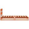 vidaXL Estructura de cama sin colch&oacute;n madera maciza marr&oacute;n 90x190 cm