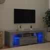 vidaXL Mueble de TV con luces LED gris Sonoma 120x35x40 cm