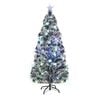 vidaXL &Aacute;rbol de Navidad preiluminado con soporte y LED fibra &oacute;ptica 180 cm