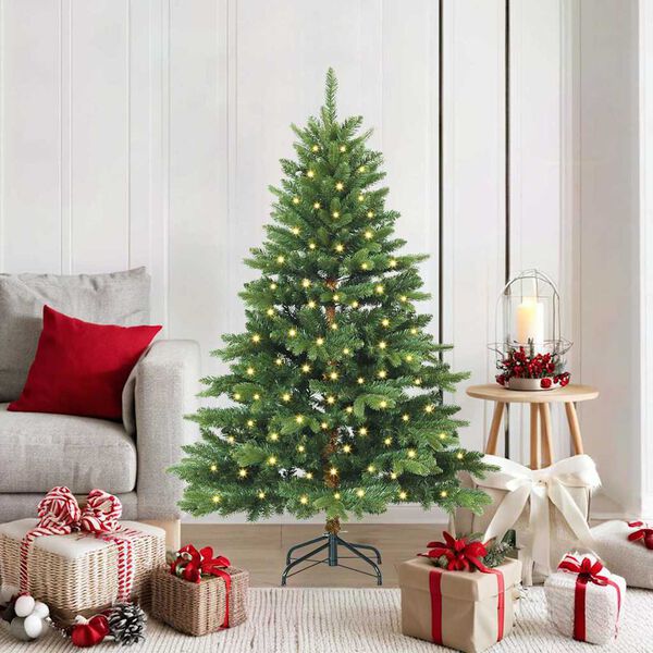vidaXL Árbol de Navidad artificial con 150 LED Verde 150 cm PE y PVC