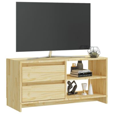 vidaXL Mueble de TV madera maciza de pino 80x31x39 cm