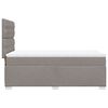 vidaXL Cama box spring con colch&oacute;n tela gris taupe 100x200 cm