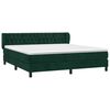 vidaXL Cama box spring con colch&oacute;n terciopelo verde oscuro 180x200 cm
