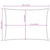 vidaXL Toldo de vela rectangular tela Oxford blanco 2x3,5 m