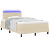 vidaXL Cama tipo Box Spring con colch&oacute;n Crema 120 x 190 cm tela