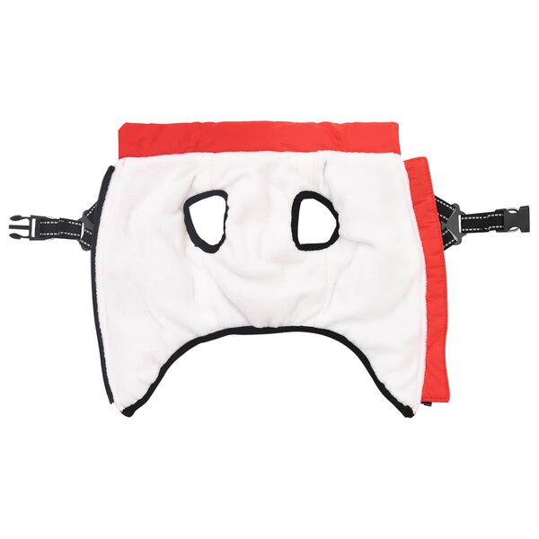 vidaXL Abrigo para Perros Rojo L28 Vell&oacute;n y poli&eacute;ster