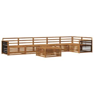 vidaXL Conjunto de sof&aacute;s de exterior 7 pcs Natural