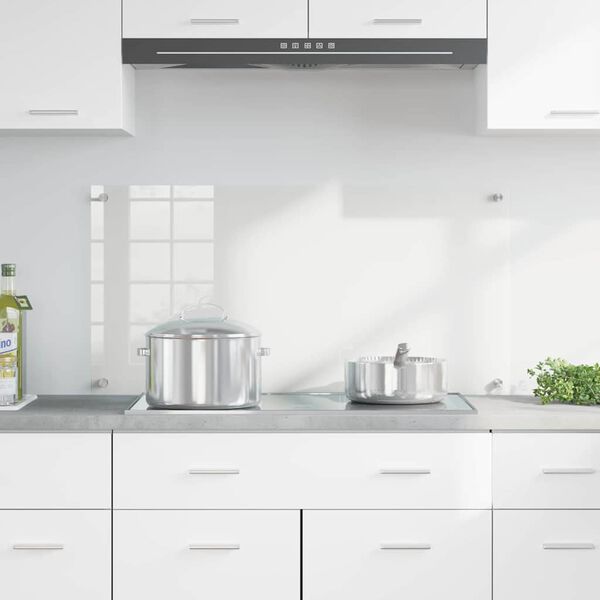 vidaXL Salpicadero de cocina Transparente 100 x 50 cm vidrio templado