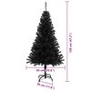 vidaXL &Aacute;rbol de Navidad con 150 LED con soporte Negro 120 cm PVC
