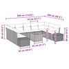 vidaXL Conjunto de sofá de jardín 10 pcs beige y gris claro