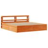 vidaXL Estructura cama con cabecero madera pino marr&oacute;n cera 180x200 cm