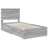 vidaXL Estructura de cama con cabecera Gris Sonoma 100 x 200 cm