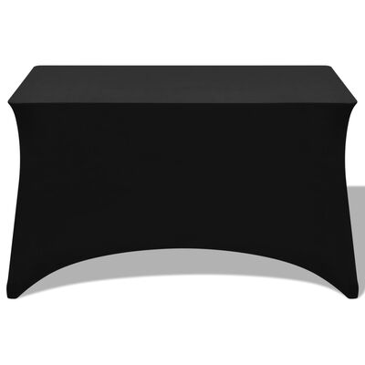 vidaXL Funda elástica para mesa 2 uds 243x76x74 cm Negro