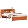 vidaXL Estructura de Cama con Cabecero de Almacenamiento Marr&oacute;n cera