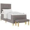 vidaXL Cama tipo Box Spring con coj&iacute;n Taup&eacute; 200 x 80 cm tela