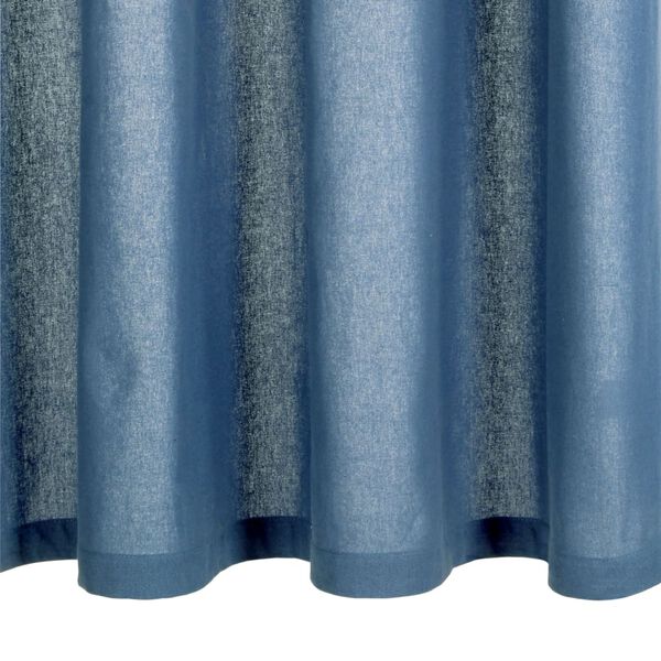 vidaXL Cortinas con anillas de metal 2 uds algod&oacute;n azul 140x225 cm