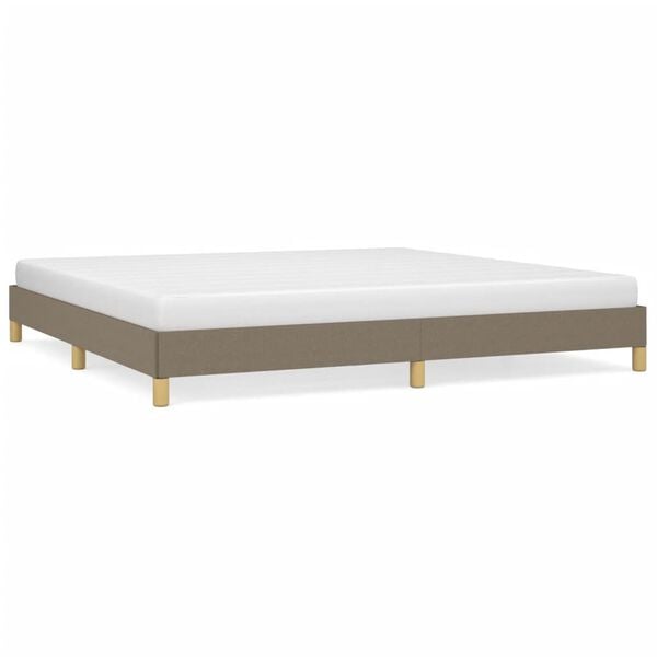 vidaXL Cama sin colch&oacute;n tela gris taupe 200x200 cm