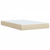 vidaXL Cama box spring con colch&oacute;n tela color crema 120x200 cm