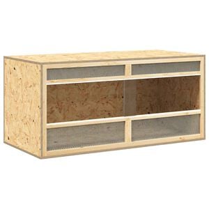 vidaXL Terrario de madera contrachapada 100x47x47 cm