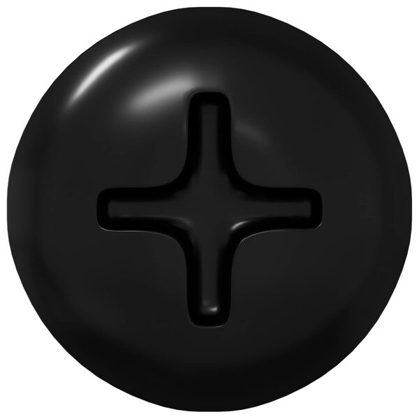 vidaXL Clavo autorroscante 2 pcs Negro 4 x 25 mm Acero